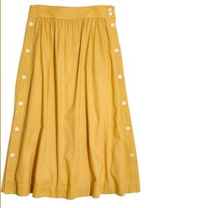 Madewell Side Button Midi Skirt